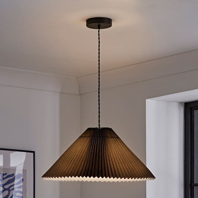 Kameron 1 - Light Painted Shaded Pendant, No, Black