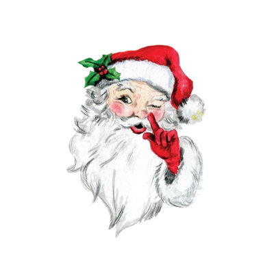 «Santa Head» par Ephrazy graphiques - peinture sur toile tendue