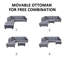 Canapé modulaire rembourré 3 pièces Quinnes-707492888-707492892