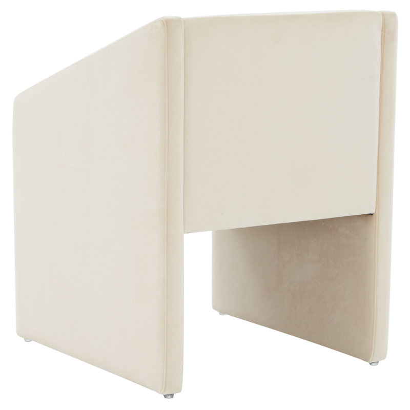 Dimeo Upholstered Armchair, Cream Velvet
