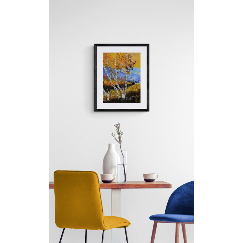 Autumn 886130 Print by Pol Ledent, Black Framed Canvas, 32" H x 24" W