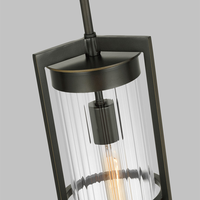 Asheboro Mellon 1 -Bulb 18" H Outdoor Pendant, Antique Bronze