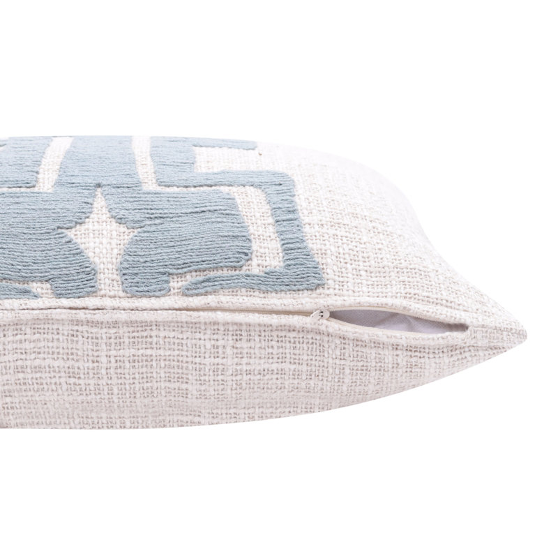 Coussin Vermehr, Noir / Ivoire, H 4 po x l 20 po x P 20 po