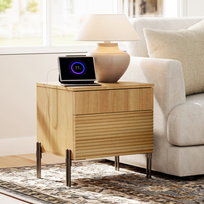 Laverda Modern End Table With Usb Ports by Ebern Designs