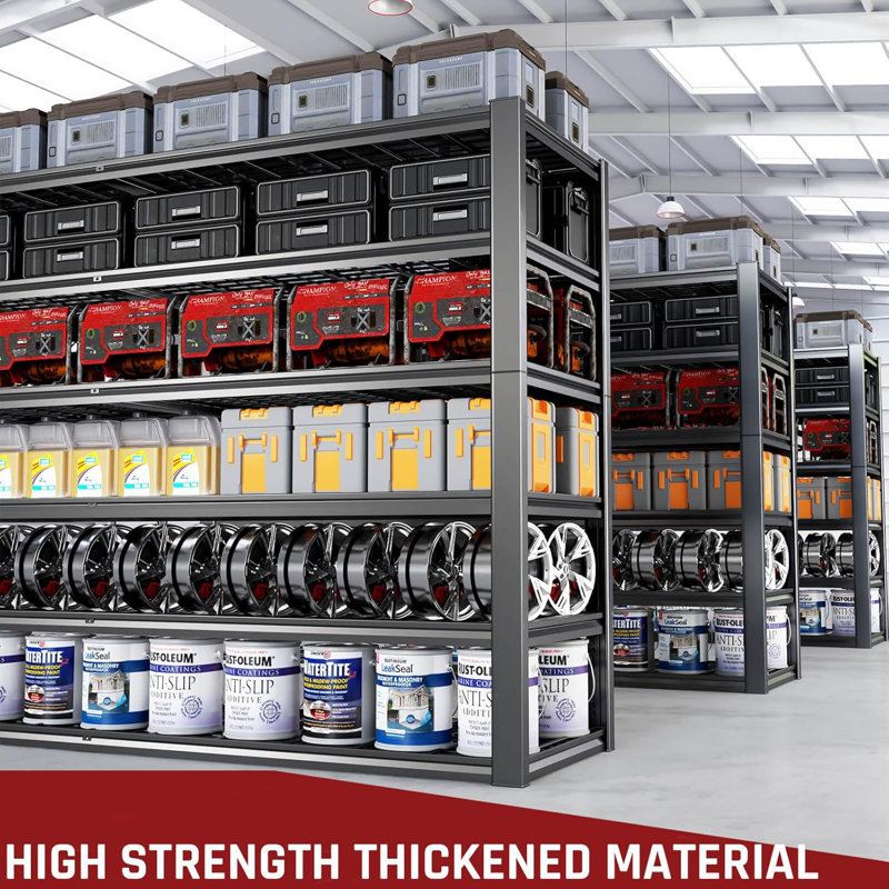 Étagère de garage robuste à 6 niveaux de l 68 po x P 24 po x H 87 po, H 87 po x l 67 po x P 24 po