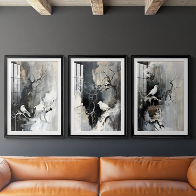 ANIMALS Series Lxxx - impression encadrée sur mesure de qualité supérieure - 3 pièces