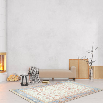 Large Tranditional Rugs Living Room Rug Washable Bedroom Rug Non-Slip Colorful Vintage Accent Floor Carpet For Home Decor