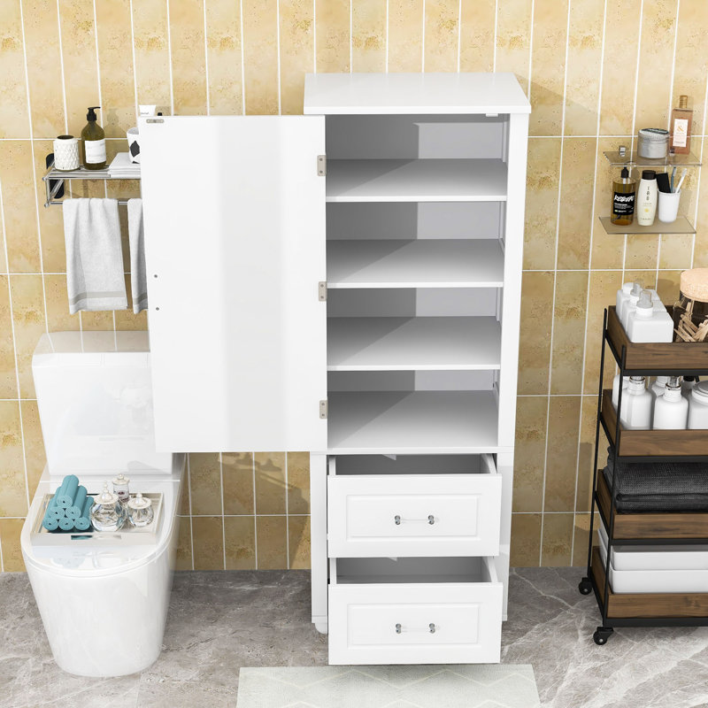 Armoire de salle de bain Yordyn, Blanc