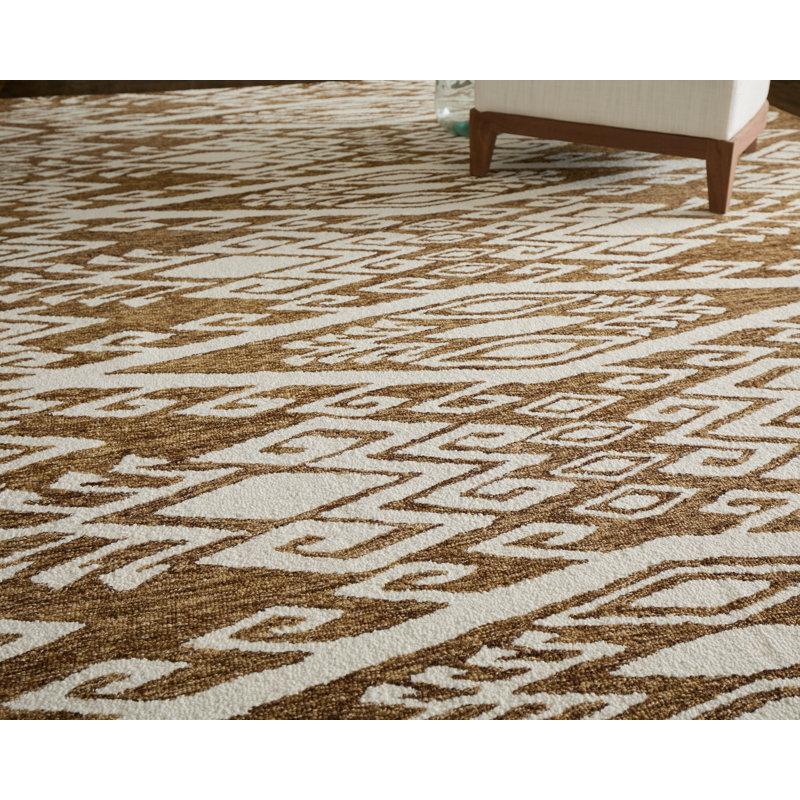 Wallace Transitional Medallion Brown Area Rug, Rectangle 5' x 8'