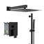 Système de douche avec barre coulissante réglable, système de douche carré mural de 10 pouces avec valve brute
