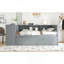 Lit de jour simple avec lit gigogne, structure de lit de jour en bois avec tiroirs de rangement et tablettes latérales, lit de jour avec bureau, aucune boîte à ressorts nécessaire, gris-436740926-436740927