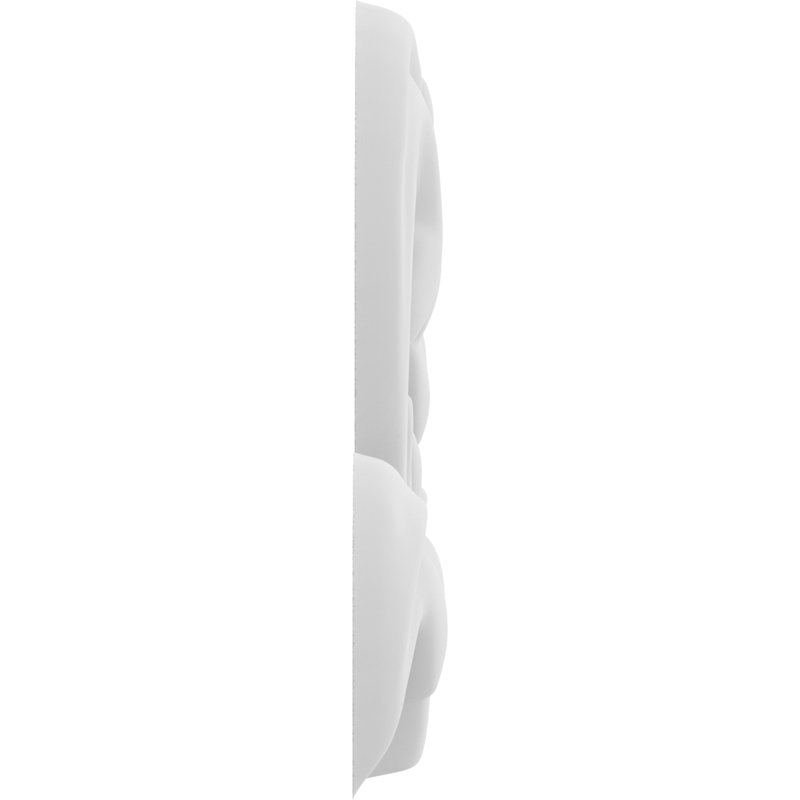 Rosette cheviot, H 6,5 po x l 6,5 po x P 0,75 po