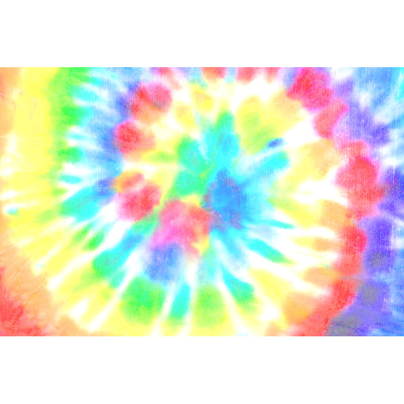 Tie Dye Spiral Shibori Background - Wrapped Canvas Painting, 30cm H x 46cm W x 3.8cm D