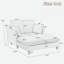 Chaise longue moderne avec coussins-994204109