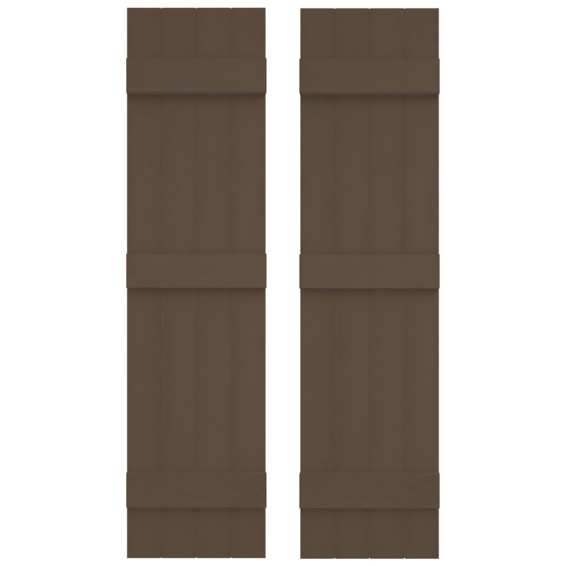 Builders Edge, volets à planches jointes (3 lattes) TailorMade, volets à lattes inclus, incluant les pointes d'installation assorties (par paire)