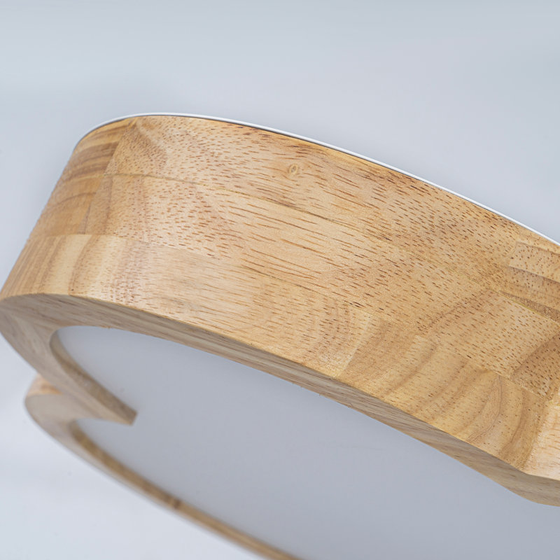 Plafonnier encastré à DEL en bois massif