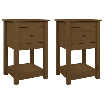 40cm W Solid Wood Bedside Table