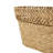 Elberson Cole And Grey Seagrass Handmade Woven Oval Storage Basket With Zig Zag Patterned Rim