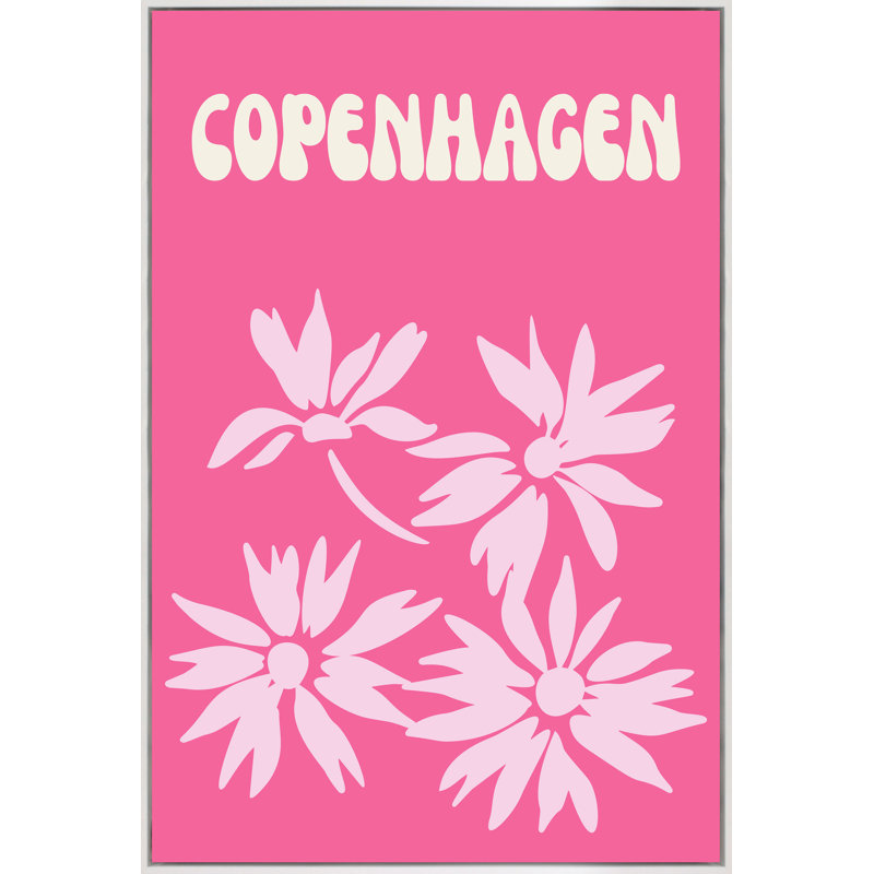 «Copenhagen par Yaffa G», reproduction sur toile, Cadre blanc, H 41 po x l 27 po