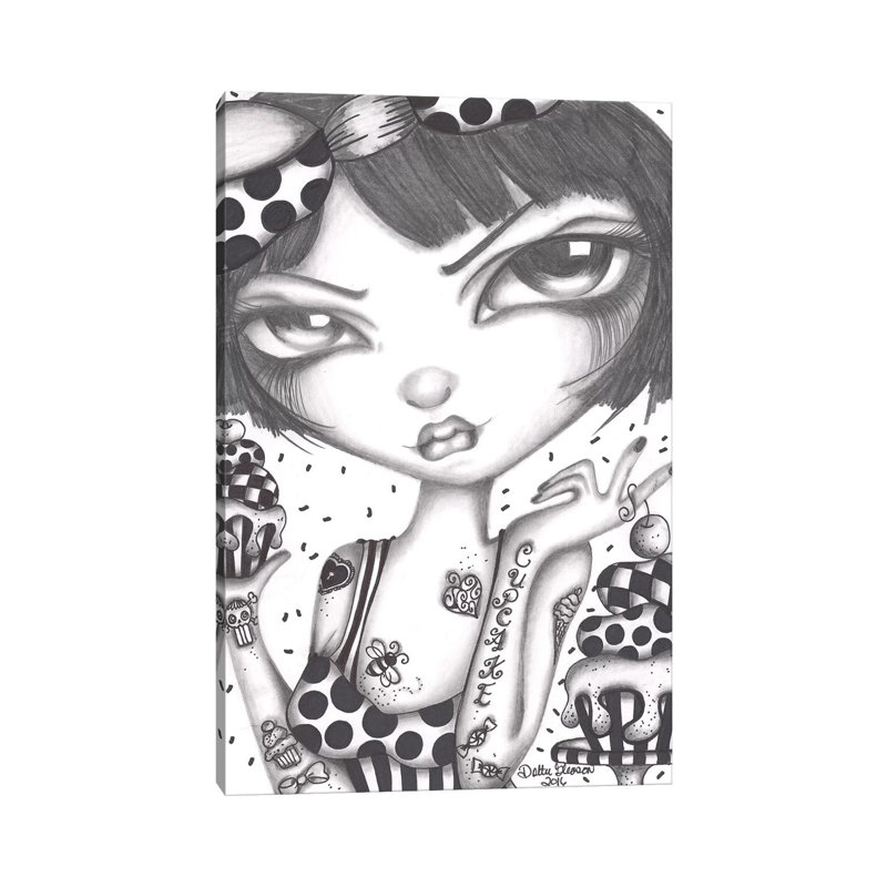 Cupcake Claire by Dottie Gleason - Wrapped Canvas Gallery-Wrapped Canvas Giclée, 20.32 cm H x 30.48 cm W