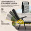 Chaise longue d'extérieur en acier Tenley