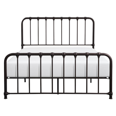 Grand lit en métal avec éclat bronze foncé, sommier non nécessaire, plateforme de chambre à coucher, fondation obligatoire, chose