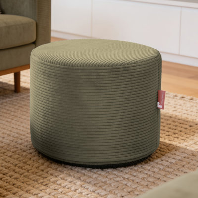 Repose-pieds Raven Symoné Groove - Repose-pieds 3 en 1, table d'appoint et tabouret pour les pieds - Siège polyvalent - Cordon moelleux, vert