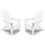 Chaise Adirondack surdimensionnée et pliante, chaises de patio d'extérieur en plastique texturé à haut dossier d'une capacité de poids de 400 lb, résistantes aux intempéries et à la décoloration pour la pelouse, le jardin, la terrasse ou le camping, blanc-69851359