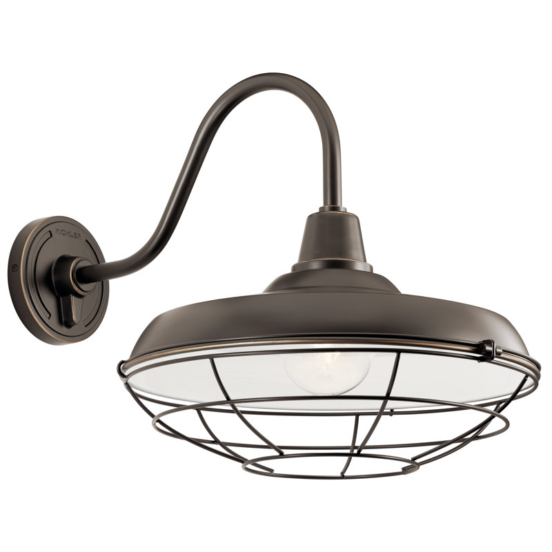 Mur extérieur Hemlen 1Lt, H 16,25 po x l 16,5 po x P 23,25 po, Bronze vieilli