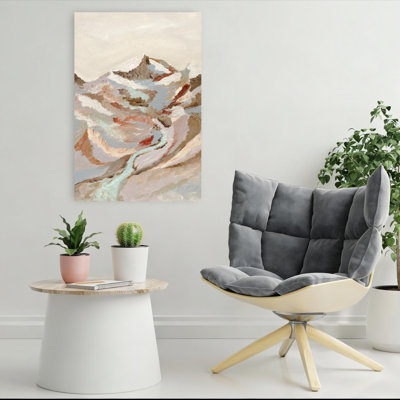 Art mural peint montagne paisible peint montagne