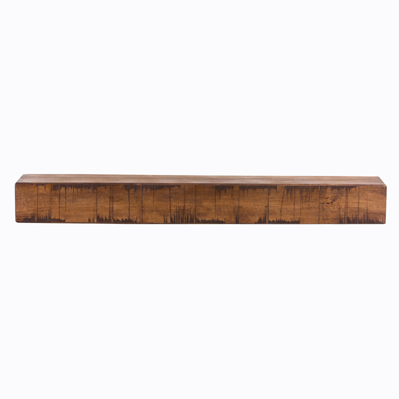 Dogberry Collections Rustic Mantel Shelf, Aged oak, 5.5" H x 60" W x 6.25" D