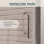 Porte de douche à charnière pivotante sans cadre en chrome avec verre transparent