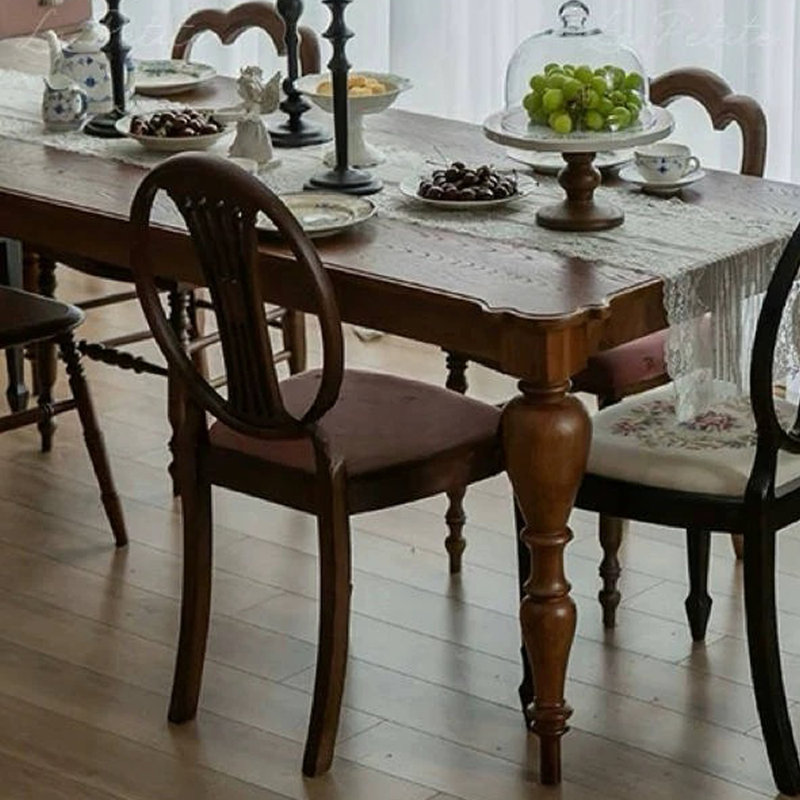 Grande table en bois de frêne rétro français, H 29,52 po x L 86,61 po x l 35,43 po