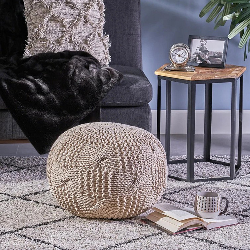 [Livraison au Canada seulement] POUF TRICOTÉ