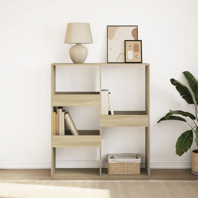 Amiliah 100cm W Bookcase, Sonoma Oak, 175cm H x 100cm W x 33cm D