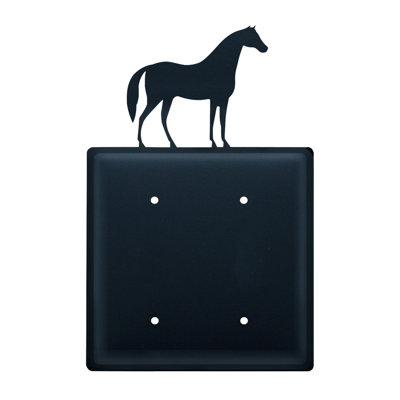 Horse 2-Gang Blank Wall Plate