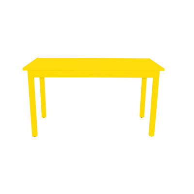 60" Yellow Solid Wood Dining Table