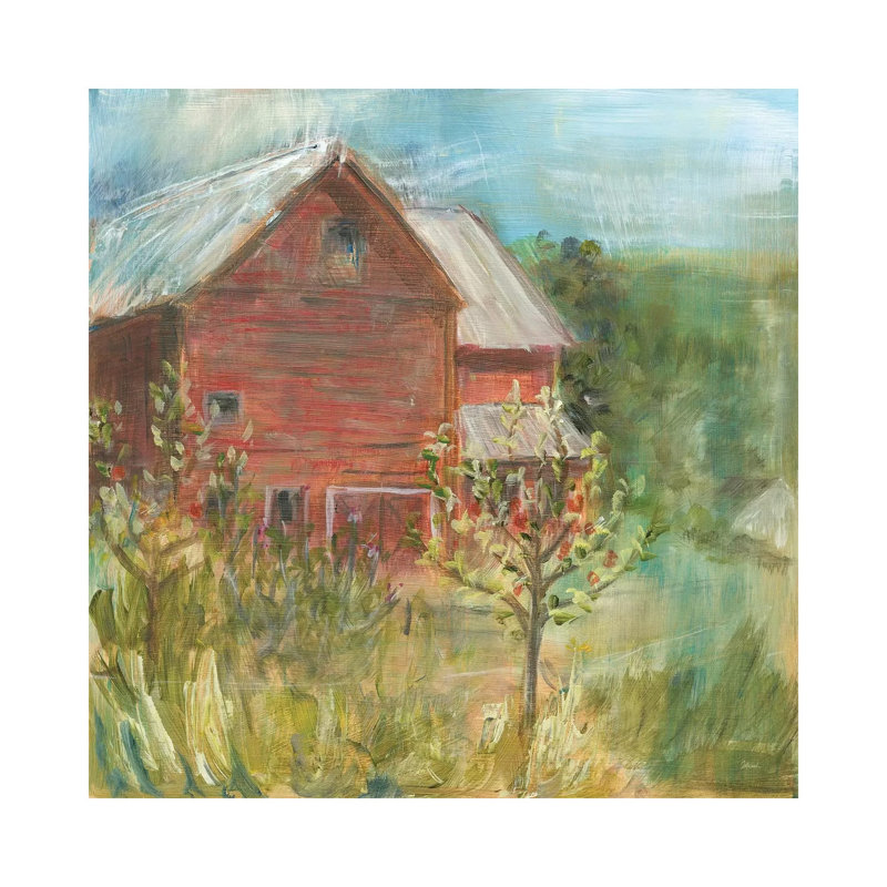 Barn Orchard by Sue Schlabach - Wrapped Canvas Painting, 30.48cm H x 30.48cm W x 1.91cm D