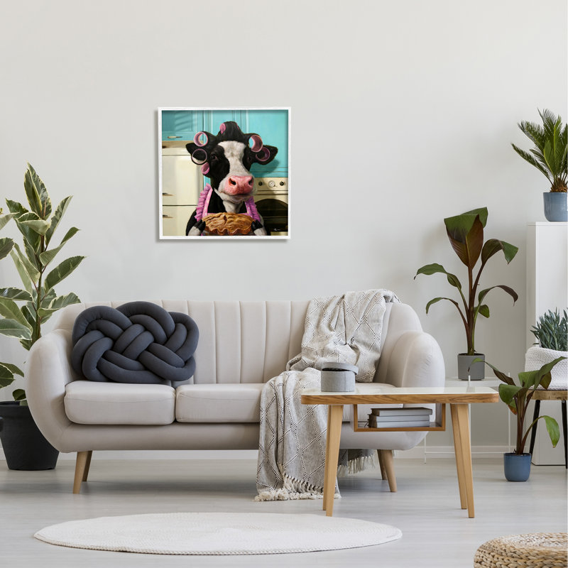 Tablier de cuisine pour la ferme, H 24 po x l 24 po, Giclée encadrée blanc bord de mer