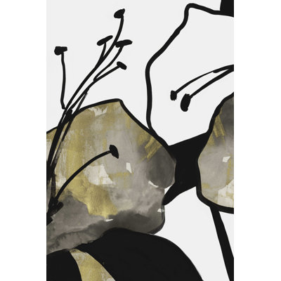 «Fianna Yellow Botanical I» par - Impression sur toile tendue