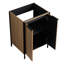Meuble-lavabo moderne 24 po - Café, contreplaqué avec une vaste structure de rangement-825202069