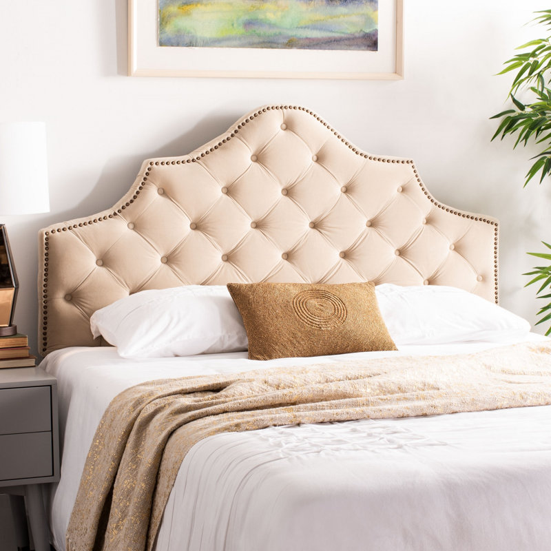 Danile Upholstered Headboard, Buckwheat, Queen