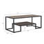 Table basse rectangulaire avec tablette