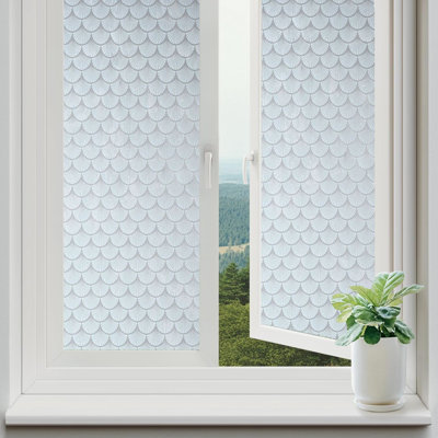 3pcs  Frosted Privacy Window Film, Removable Static Cling Decals Decor for Glass Window Door,23.6inx39.3in