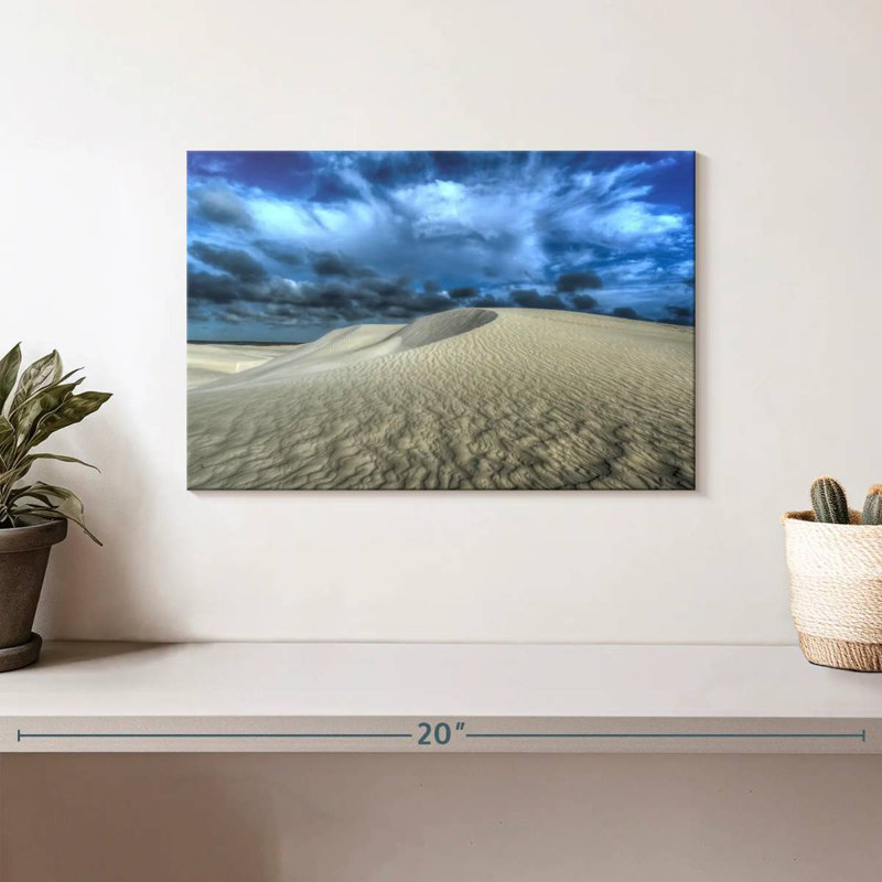Dunes de sable blanc, H 8 po x l 12 po