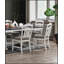 Chaises d'appoint contemporaines blanches antiques avec sièges rembourrés et dossier en échelle pour un repas élégant