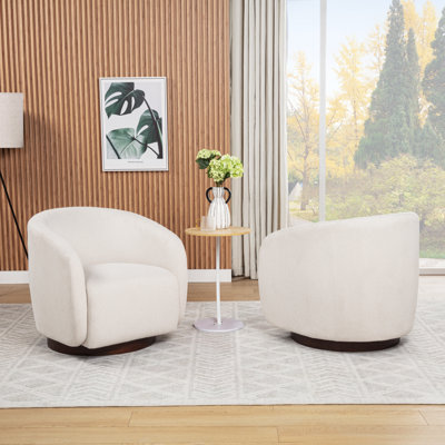 Bennett Upholstered Swivel Barrel Chair