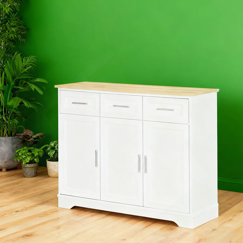 Classeur rustique à 2 tiroirs Rustic Farmhouse avec portes de grange et accents métalliques pour un rangement de bureau élégant