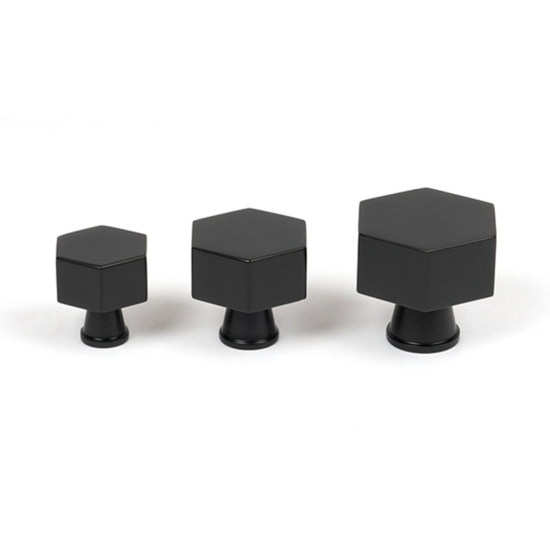 Geometric Knob, Matt Black, 3 cm