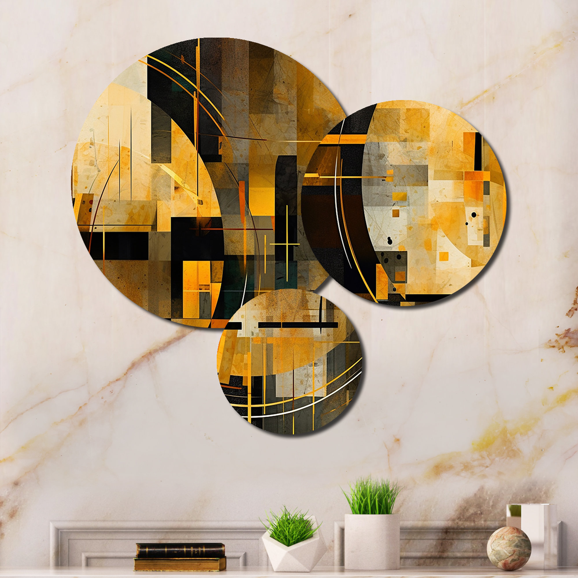 Ivy Bronx Abstract Wall Decor on Metal | Wayfair